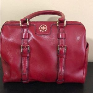 Tory Burch Red Patent Saffiano Bag